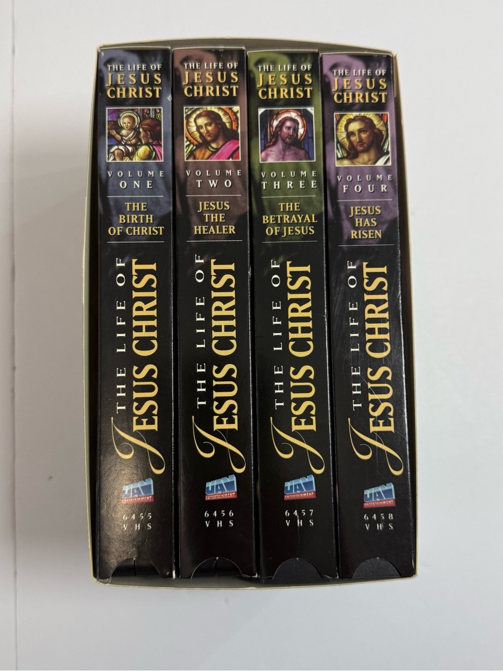 The Life of Jesus Christ VHS Box Set - Black & Gold set of 4 vintage